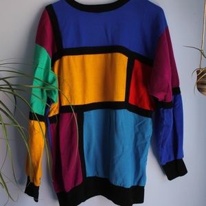 80s colorful sweater